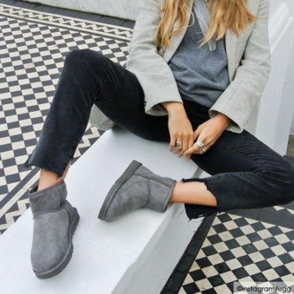 UGG Shoes - Ugg classic mini ll boots in grey womens shoes size 7